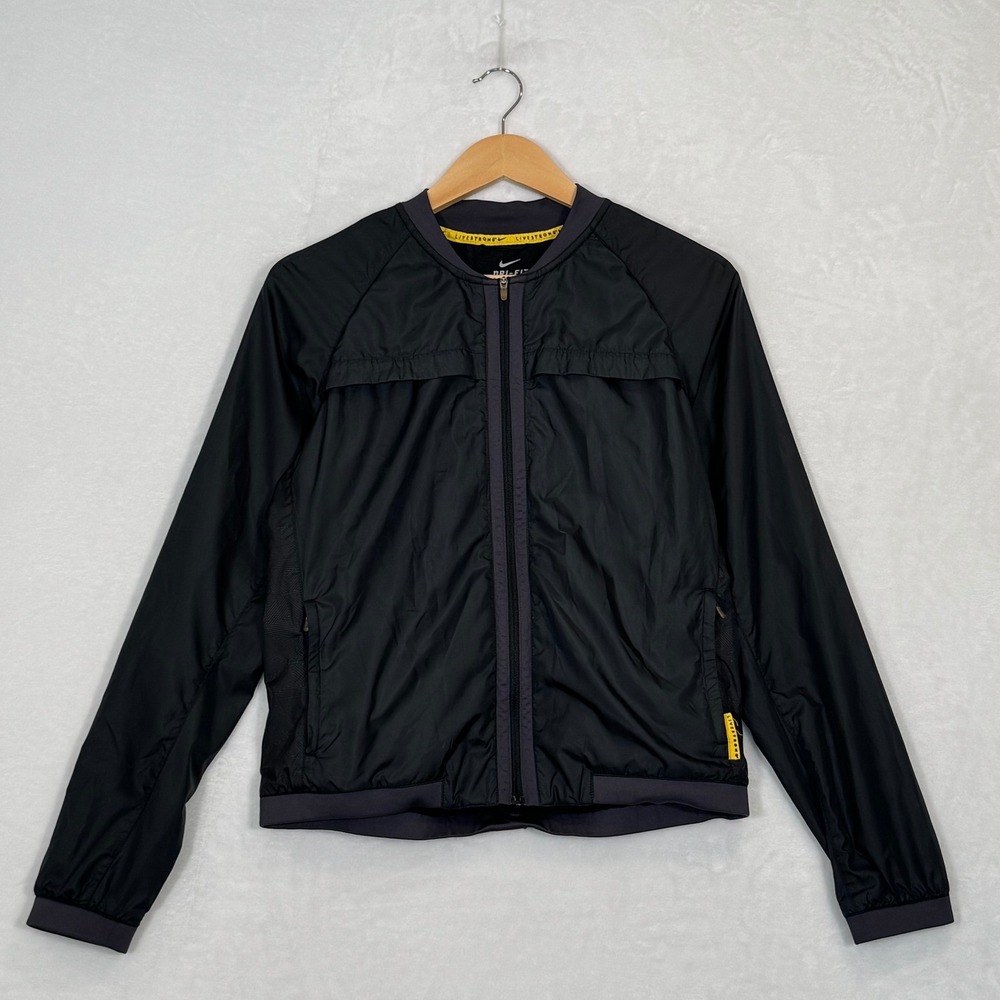 Nike Black Livestrong Dri-FIT Full Zip Running Jacket Size Medium